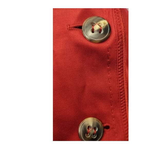 Escada Vermillion Red Satin Two Button Long Sleeve Blazer Size 42 - Picture 5 of 10